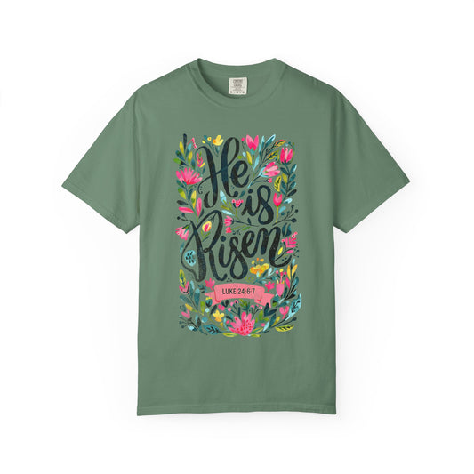 He Is Risen Floral Tee