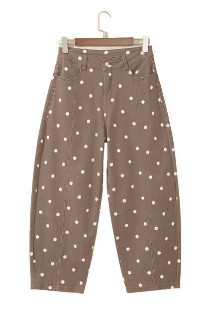 Polka Dot Barrel Casual Jeans
