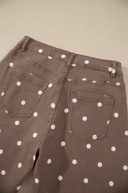 Polka Dot Barrel Casual Jeans
