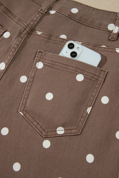 Polka Dot Barrel Casual Jeans