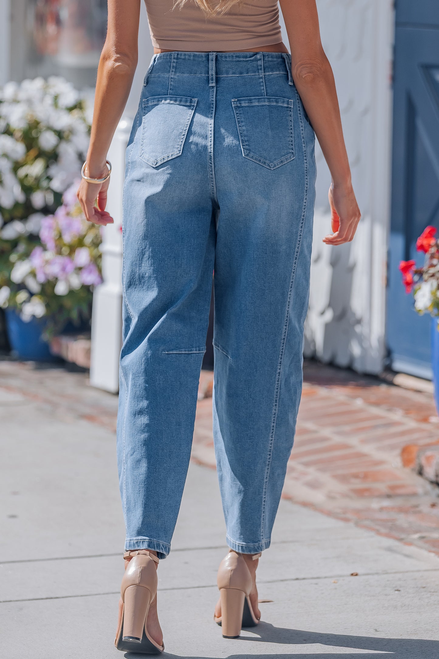 Cuffed Barrel Jeans