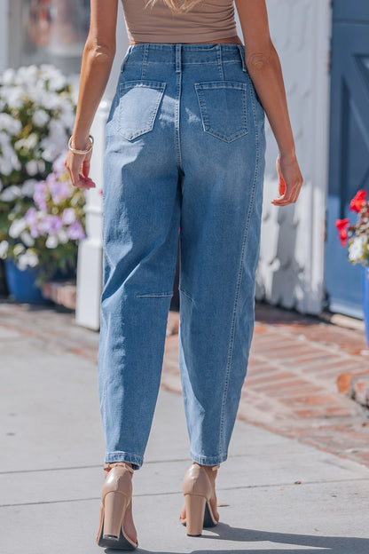 Cuffed Barrel Jeans