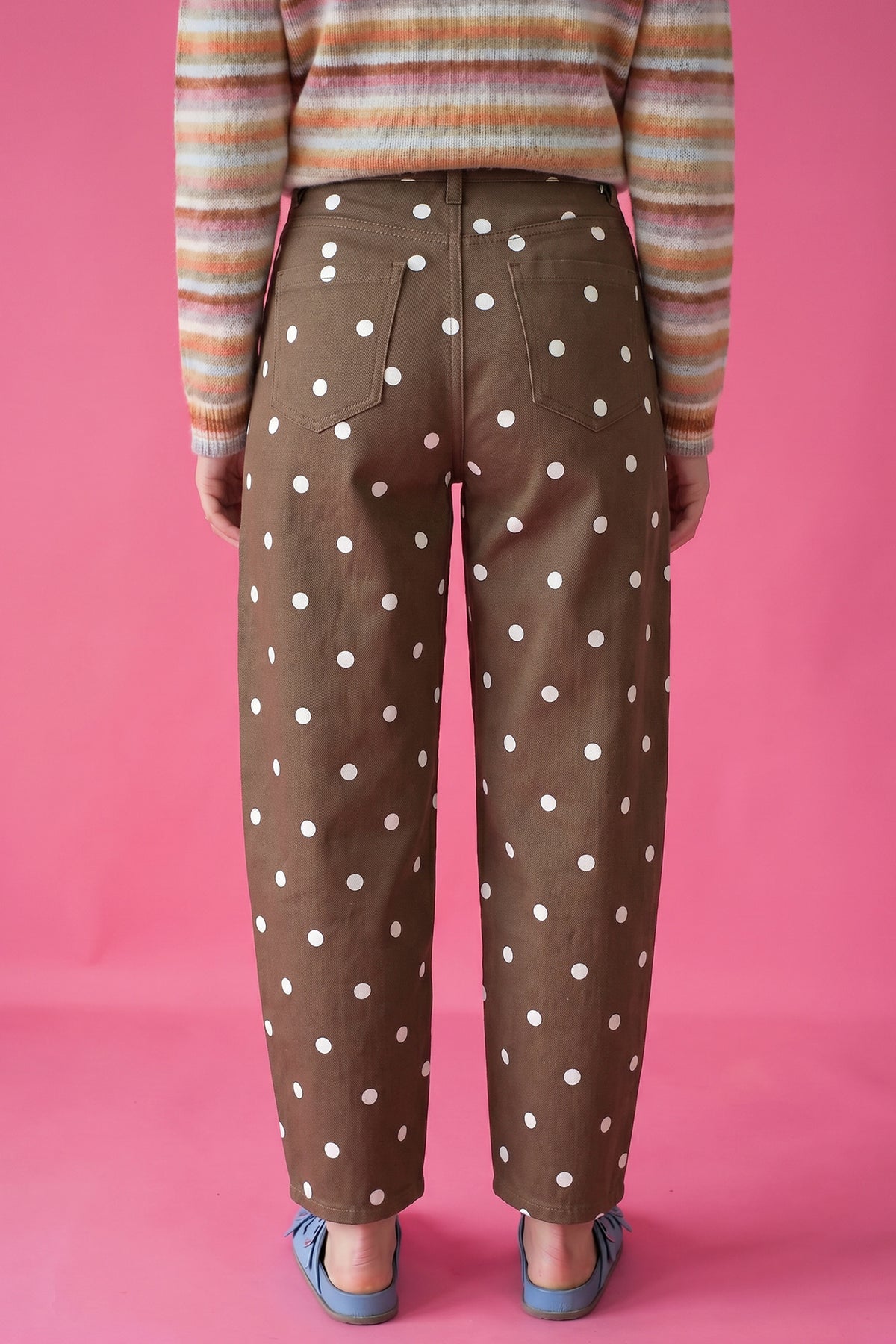 Polka Dot Barrel Casual Jeans