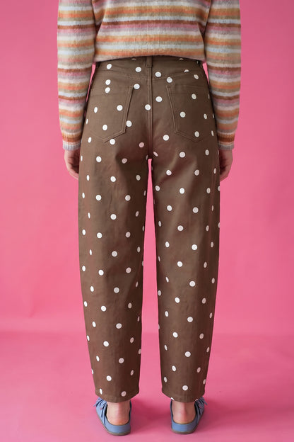Polka Dot Barrel Casual Jeans